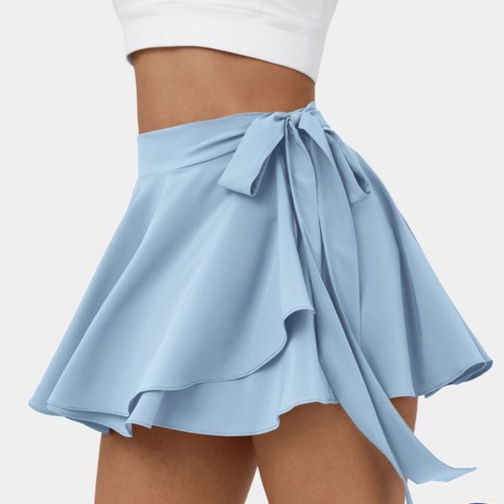 HALARA Skort High Waisted Lace Up 2-in-1 Side Pocket